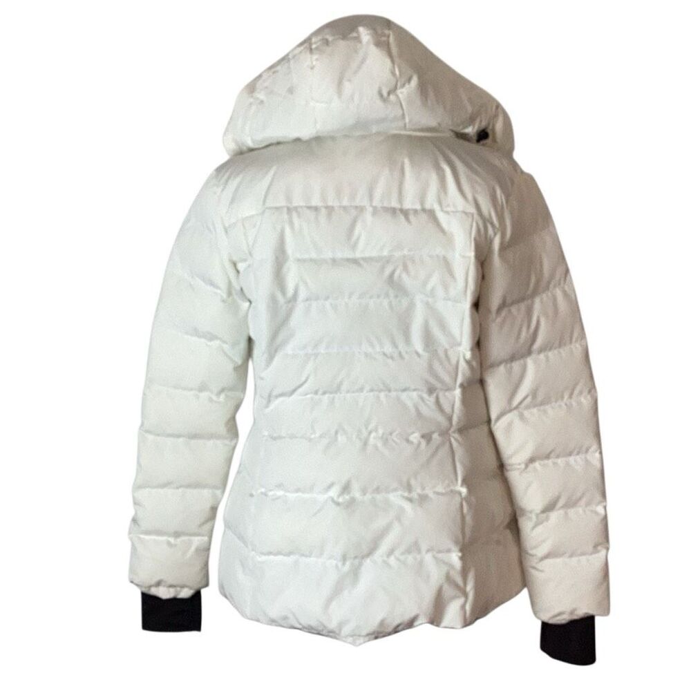 Michael Kors White Hooded Down Puffer Jacket Parka Women’s M Beautiful! - Picture 5 of 16